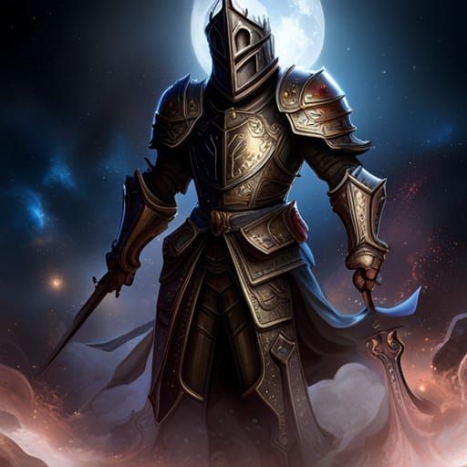 High Gothic Evil Emperor in Black Knight Armor