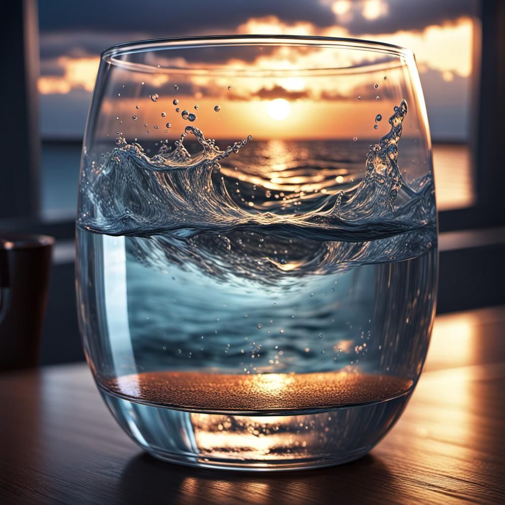 Storm in a Glass: Hyperdetailed 3D Sunset