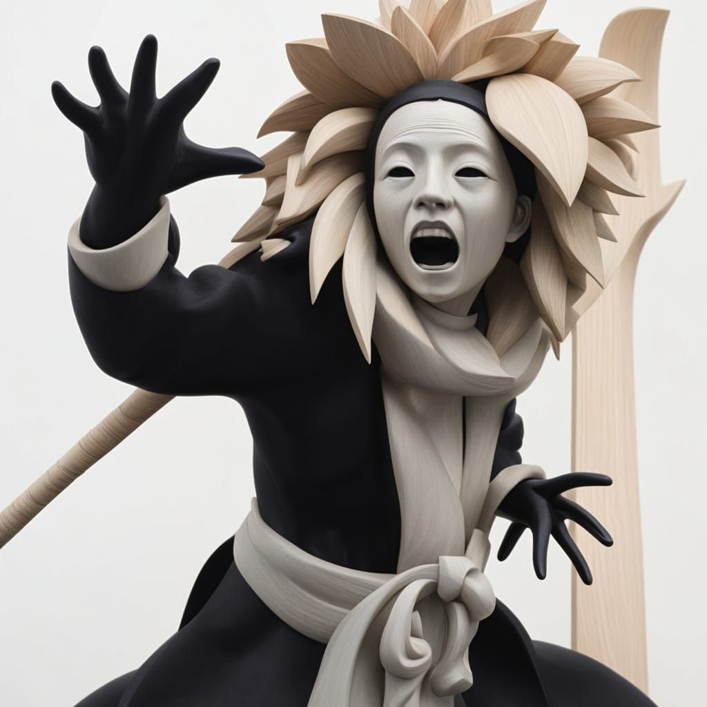 Natural Wooden Pop Sculpture