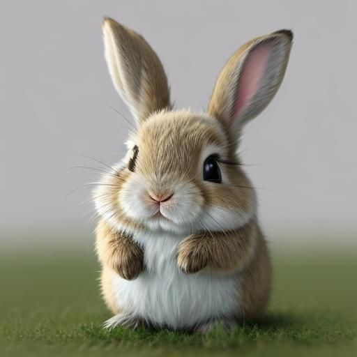 Adorable Baby Bunny with Tears