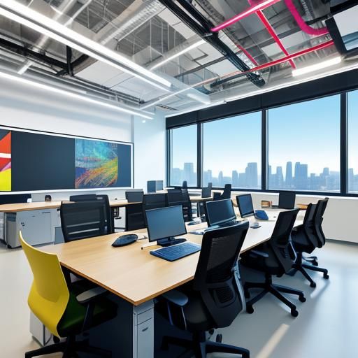 Vibrant Organizational Landscape in Digital Art Style