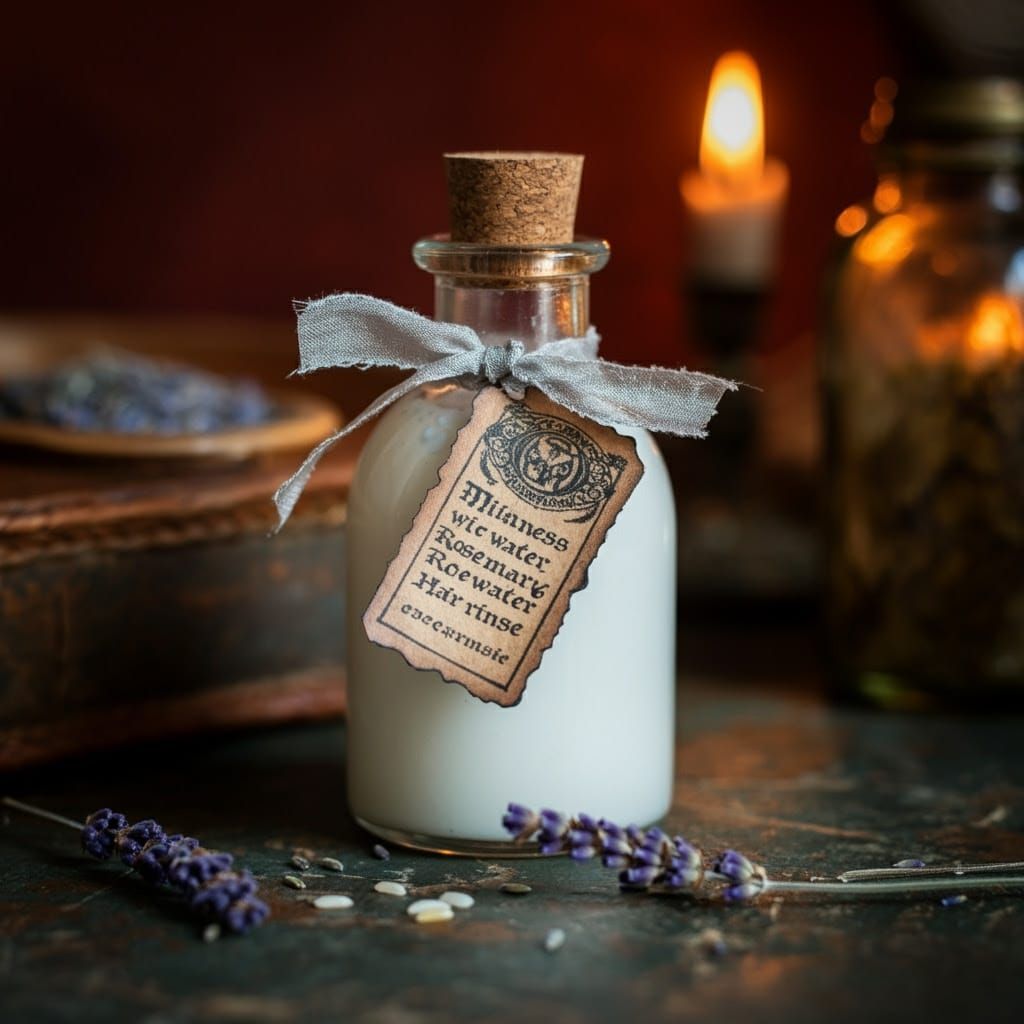 Medieval Beauty Ritual in Ornate Glass Vial