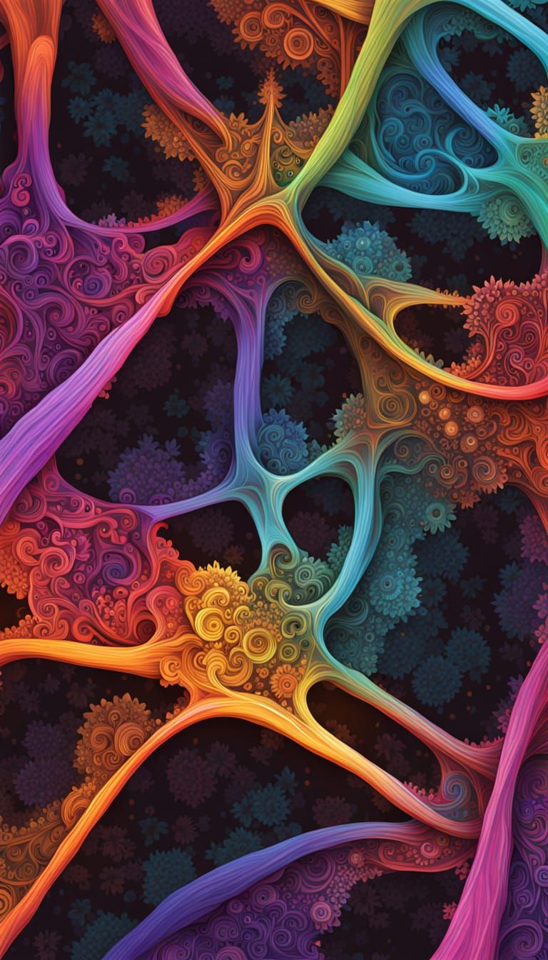 Galactic Fractal Landscapes in Blazing Neon