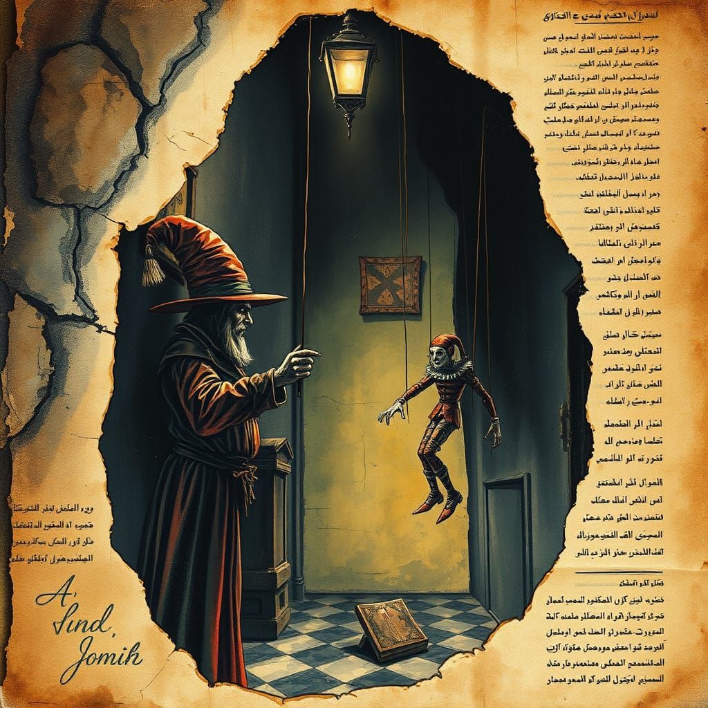 Mysterious Puppetmaster Controlling Harlequin Marionette in ...