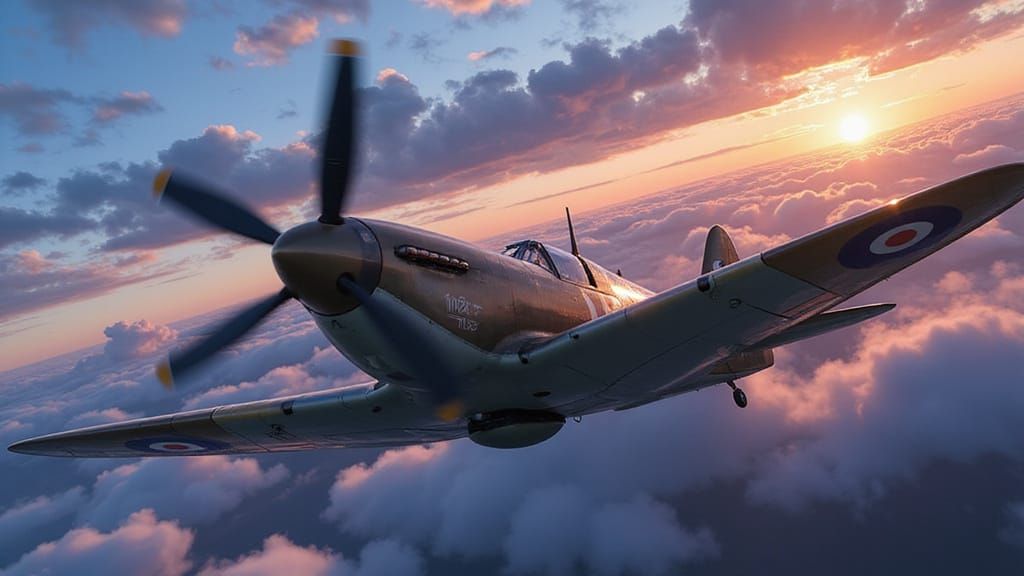 Spitfire Aerial Drift in Initial D Anime Style