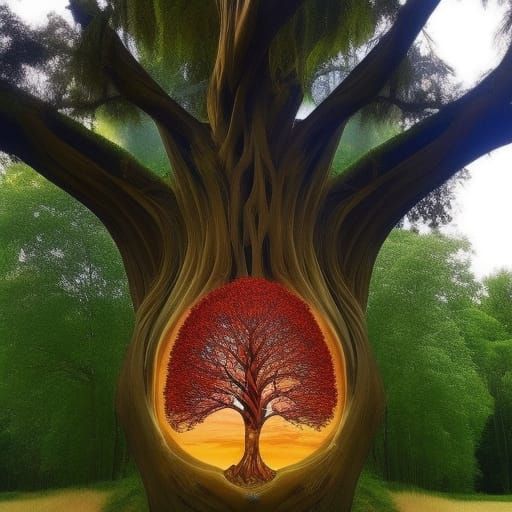 Ornate Tree of Stolen Treasures in Rococo Style