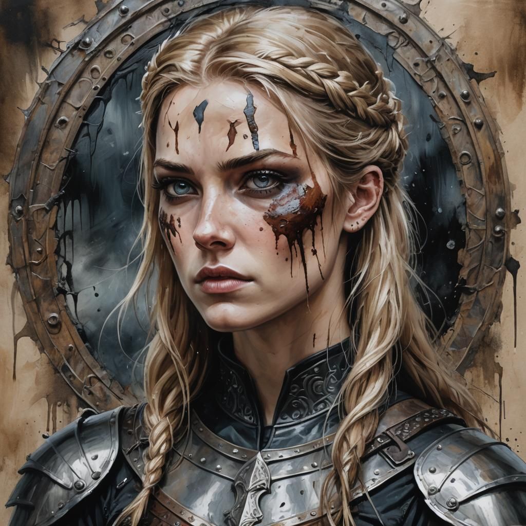 a Gothic Female Shield Maiden