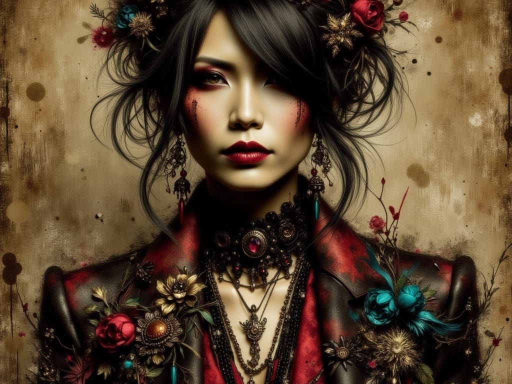 Sepia-Toned Bookworm Lady in Urban Legend Setting