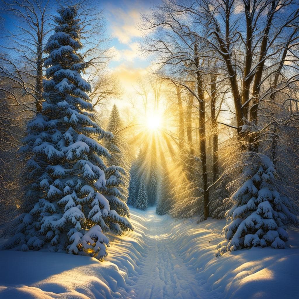 Divine Sunshine Breaks Through the Clouds