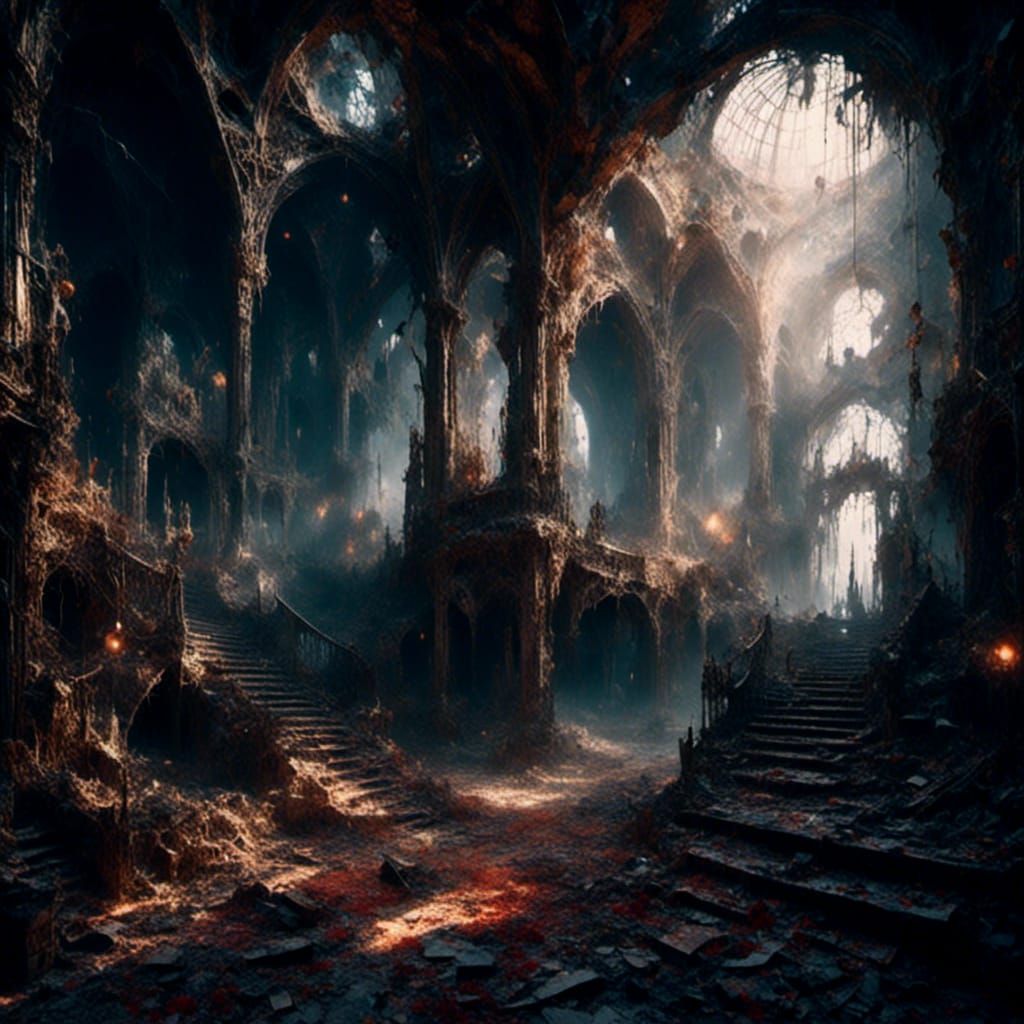 Hidden Realm of Forgotten Realities: Detailed Fantasy Art