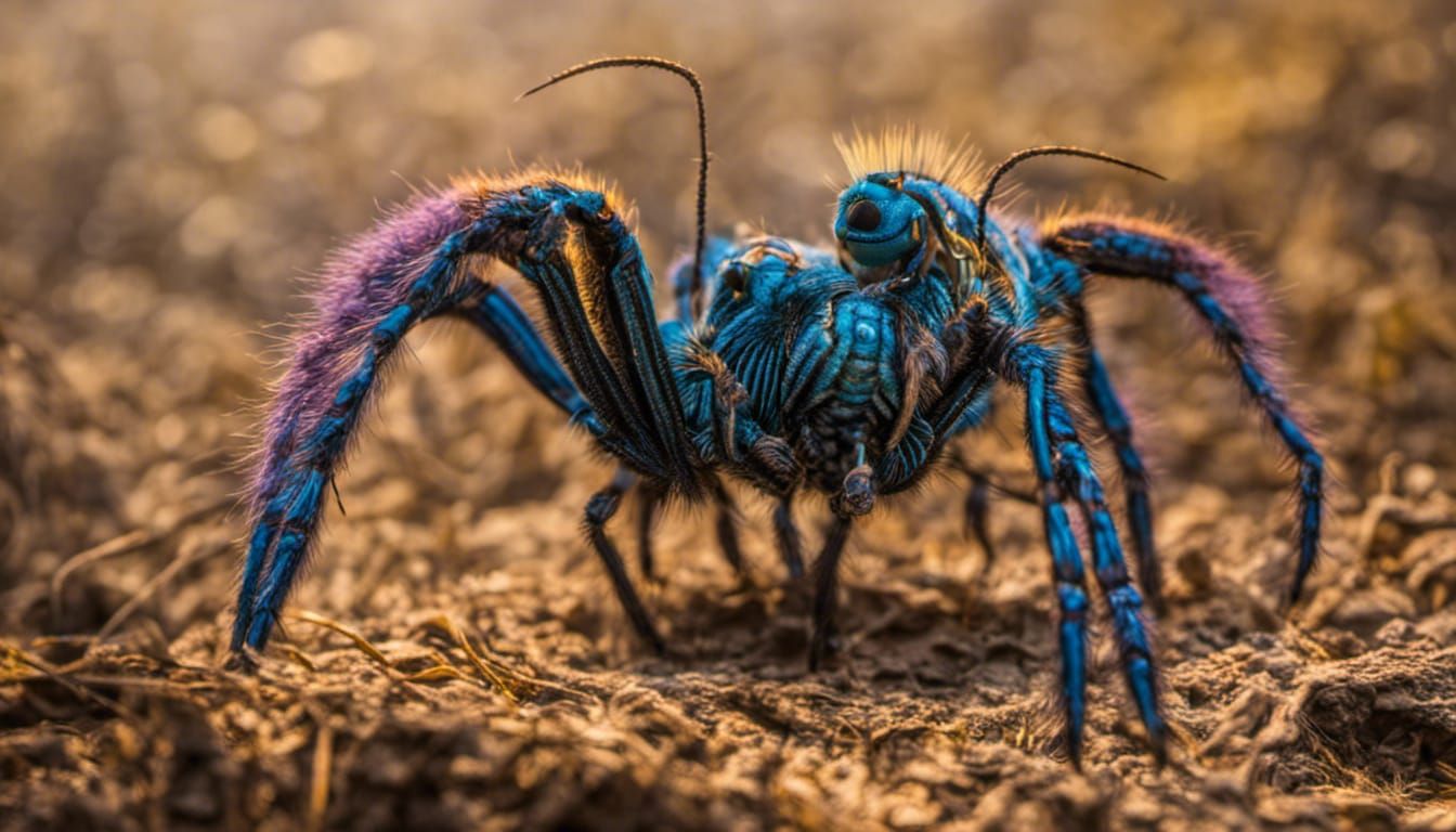 Surreal Zebra Spider Horror Hybrid by Giger and Burton