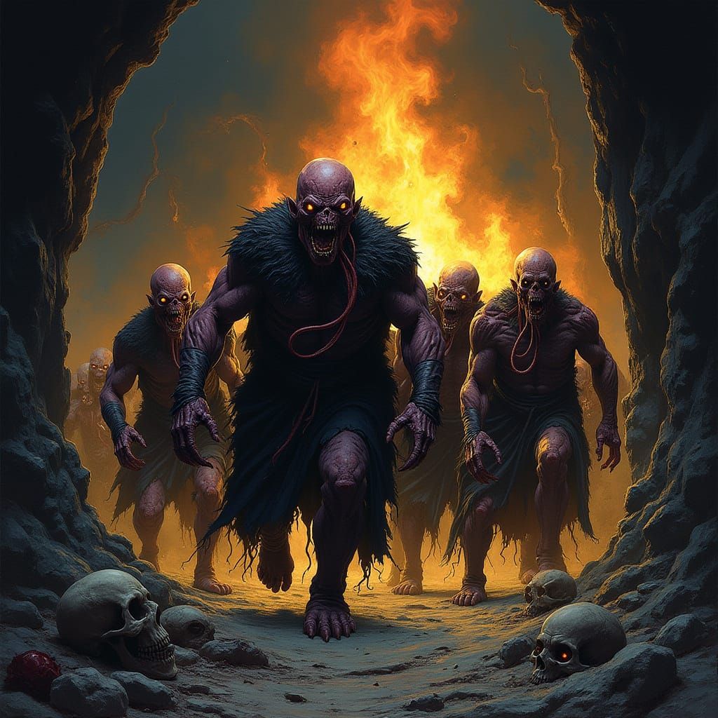 Grimdark Vampires Emerge from Dark Cave in Raw, Gritty Style