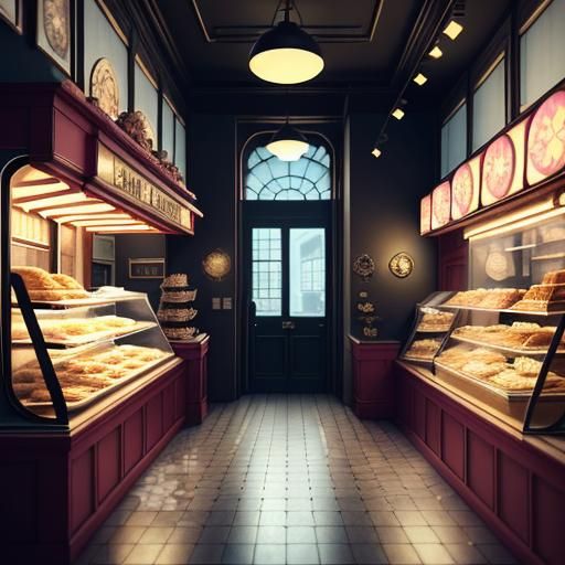 Spooky Kawaii Bakery in Whimsical 3D Anime Art
