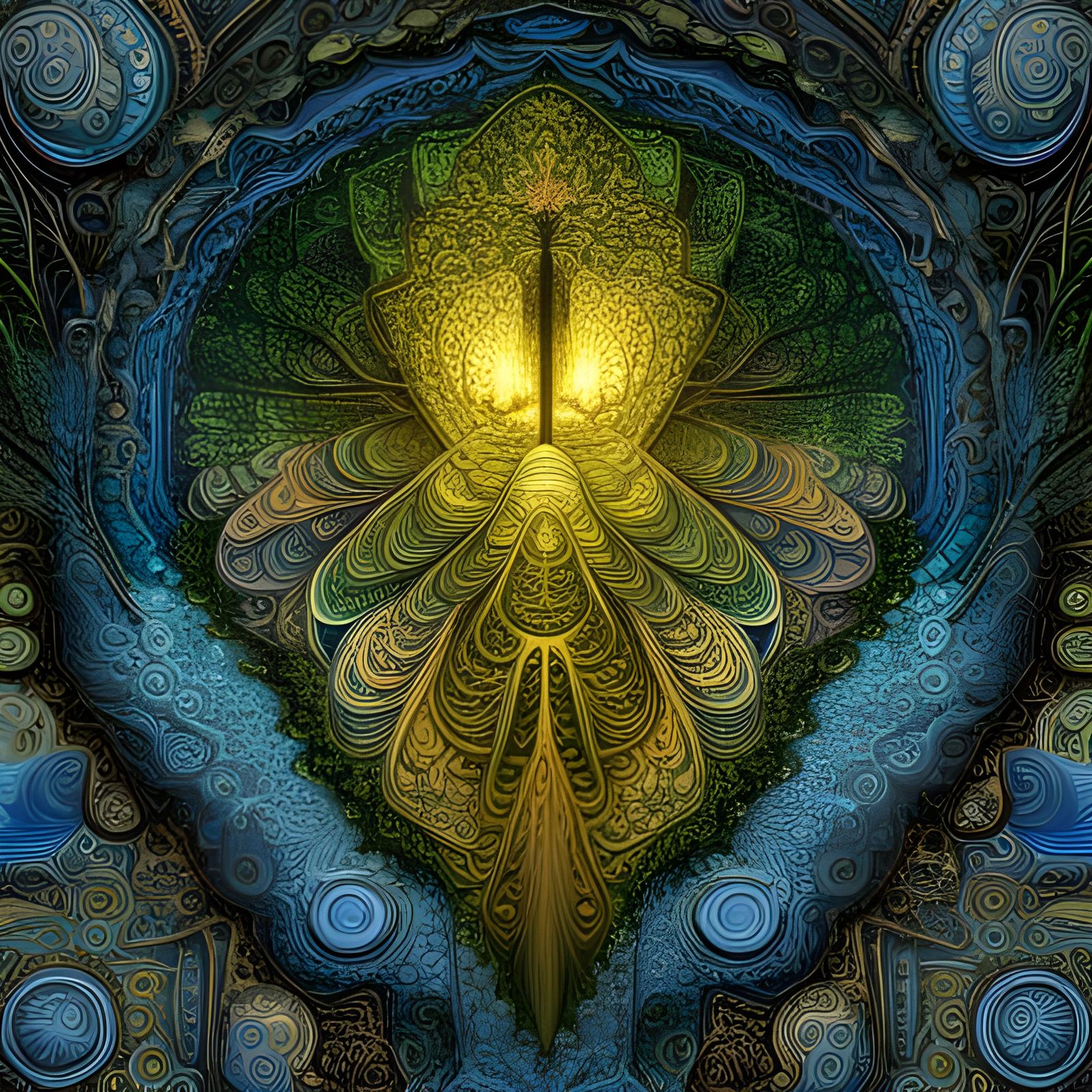 Day-Glo Forest: Ornate 3D Biomorph Dynamics