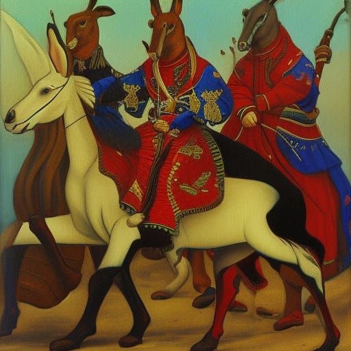 Vampire Lord Among Cossacks: Surreal Animated Art