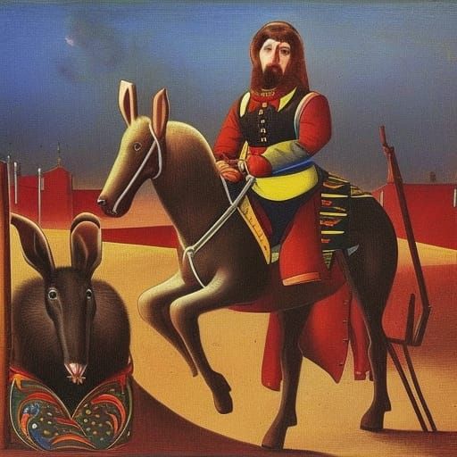 Surreal Cossack Vampire Lord in Avant-Garde Style