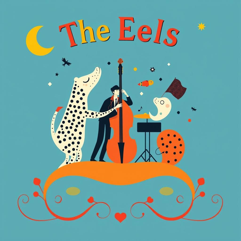 Whimsical Jazz Album Cover in Pop Art Style