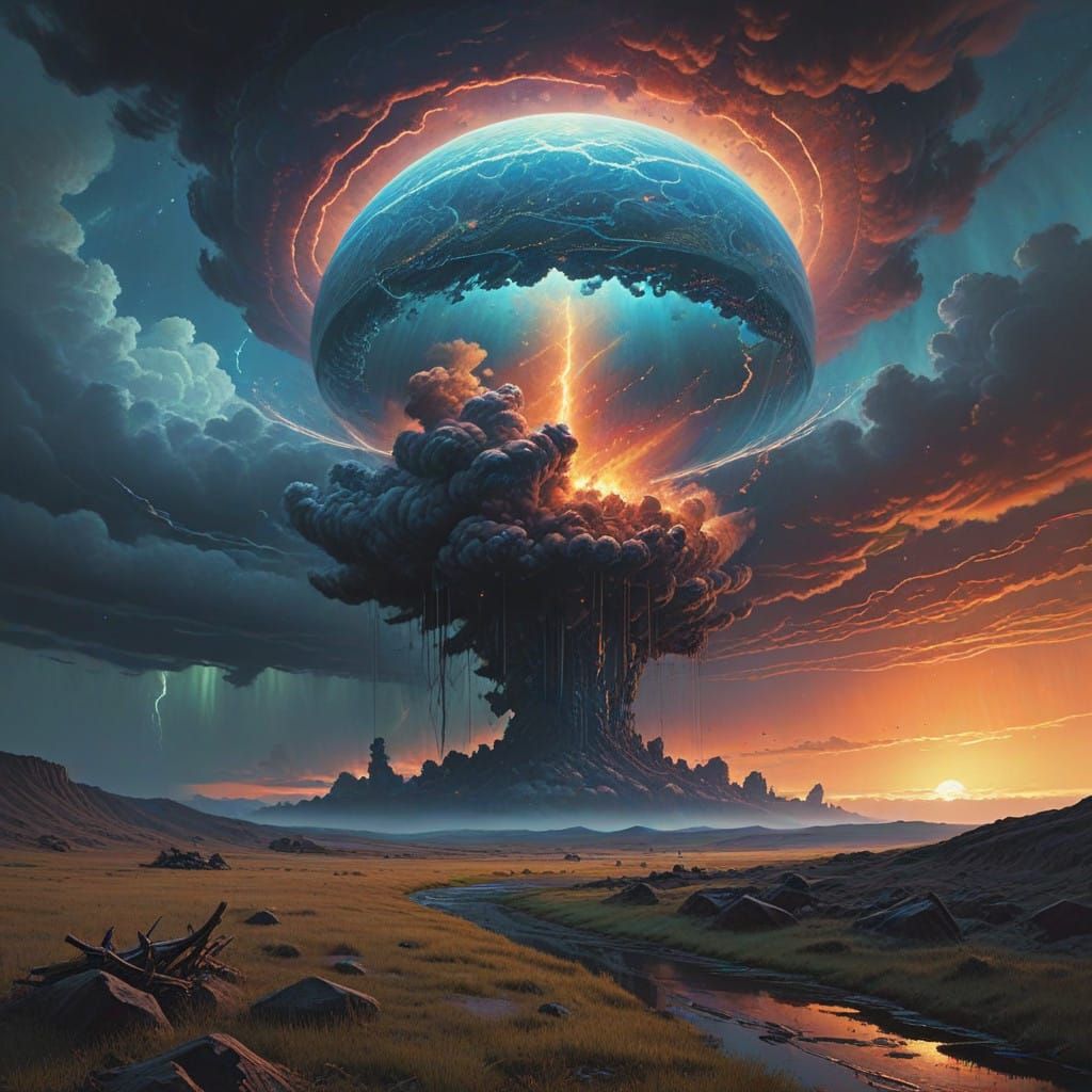 Cosmic Apocalypse Unfolds in Ethereal Void