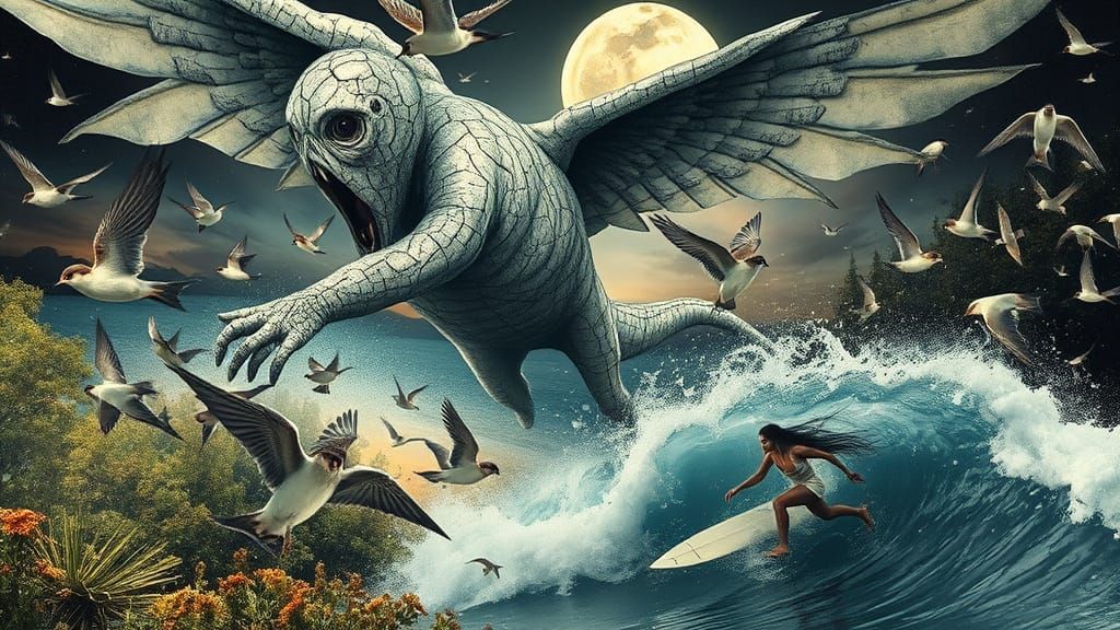 Angel of Memories in a Surreal Dazzle of Broken Mirrors