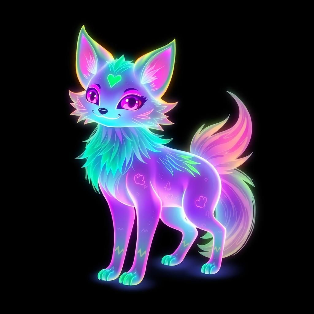 Fluorescent Transparent Spirit Fox Image