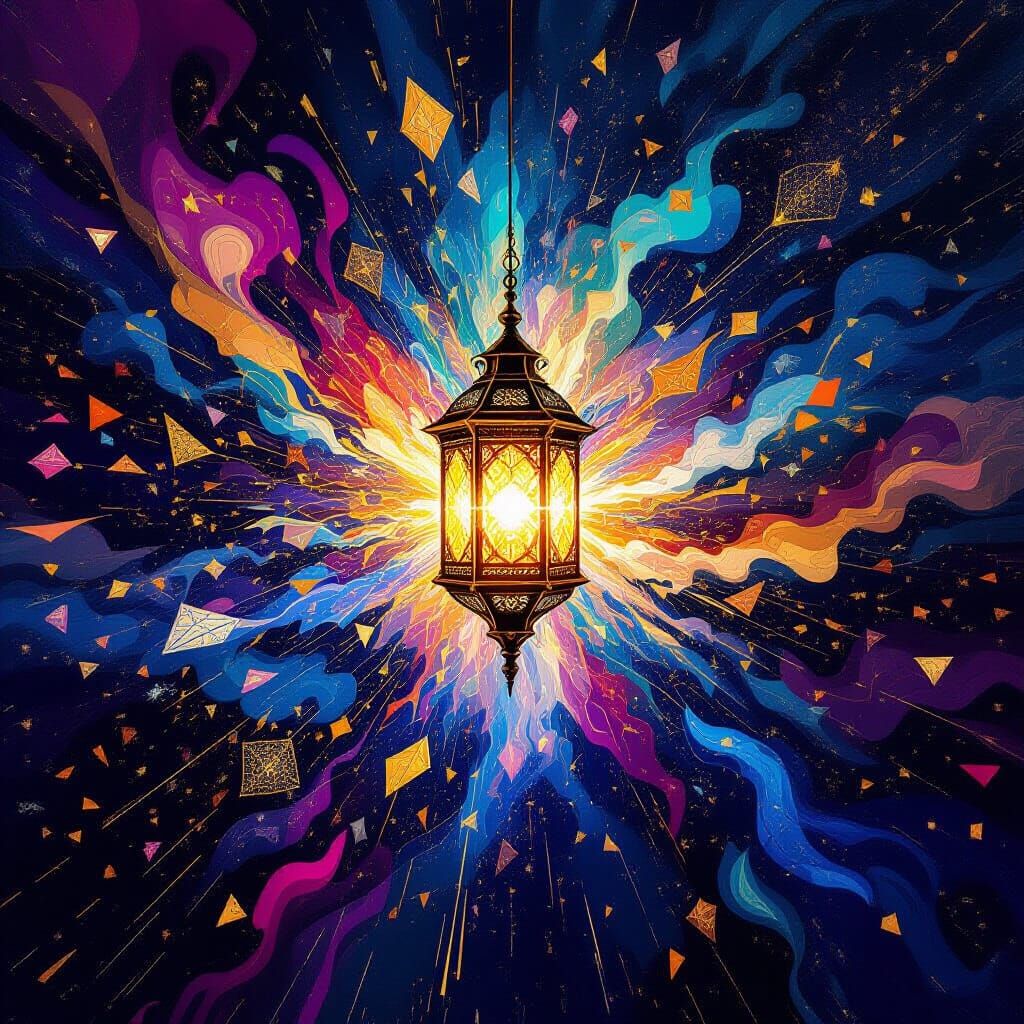 Abstract Explosion of Light and Color