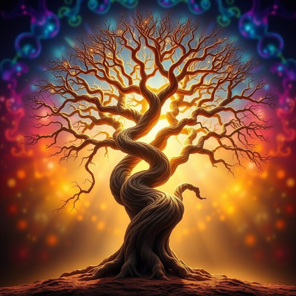 Twisted Tree of Life Glows with DNA-Inspired Double Helix