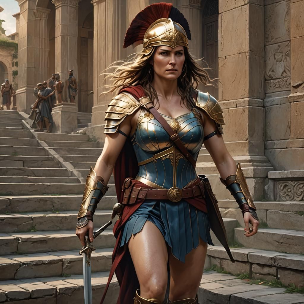 Roman Legion Warrior in Ancient Rome: Hyperdetailed Art