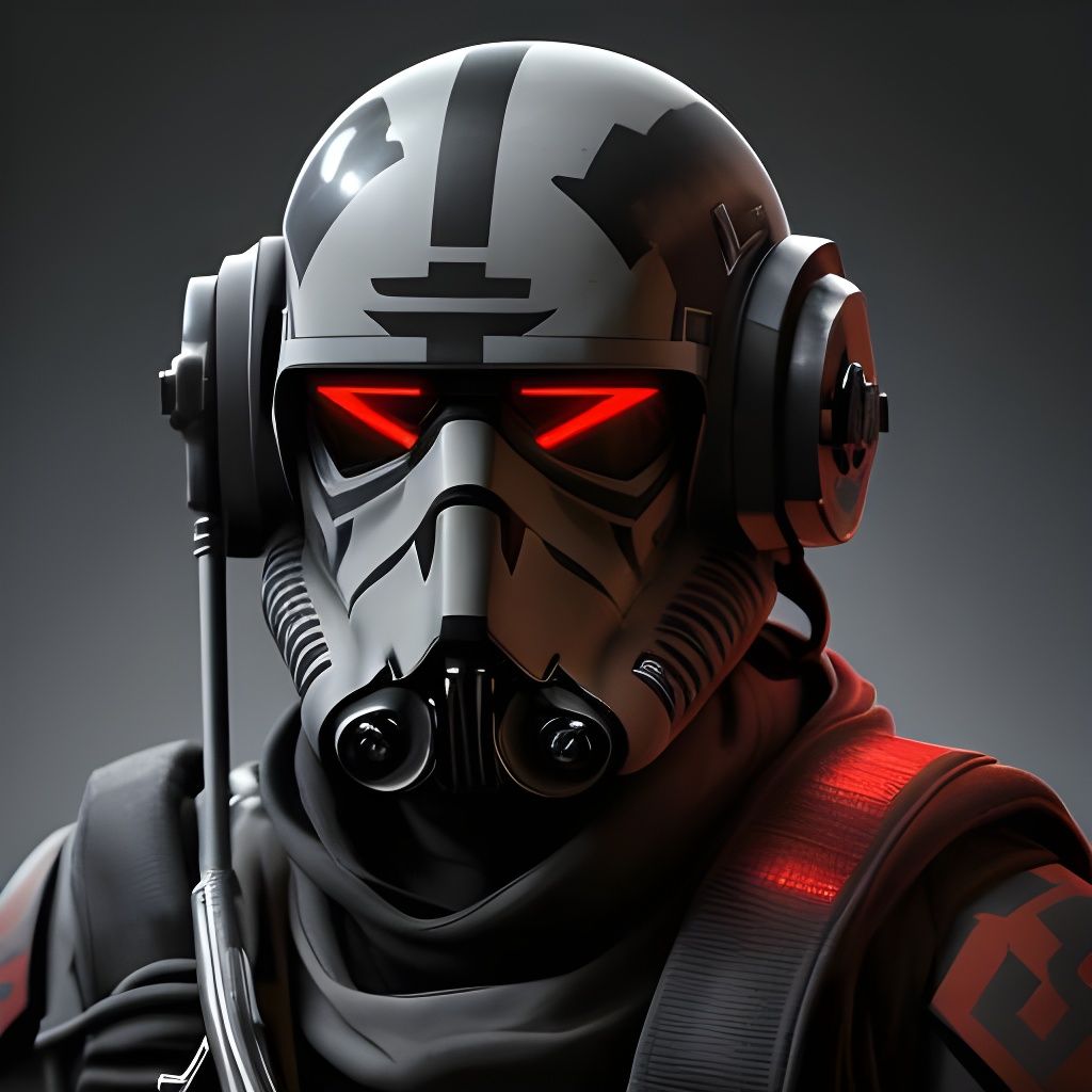 Helghast Mask in 4K, Hyperrealistic Scout Trooper