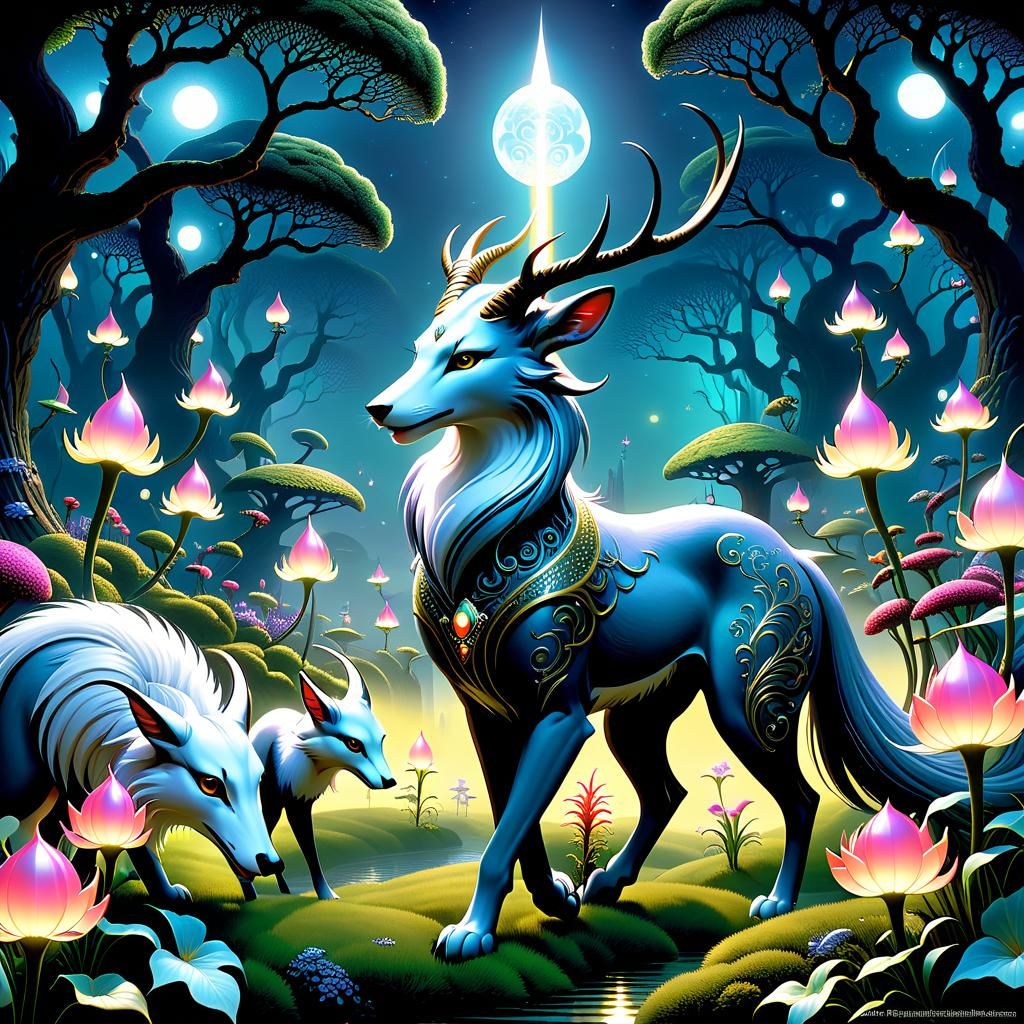 Enchanted Garden Celebration at Dusk