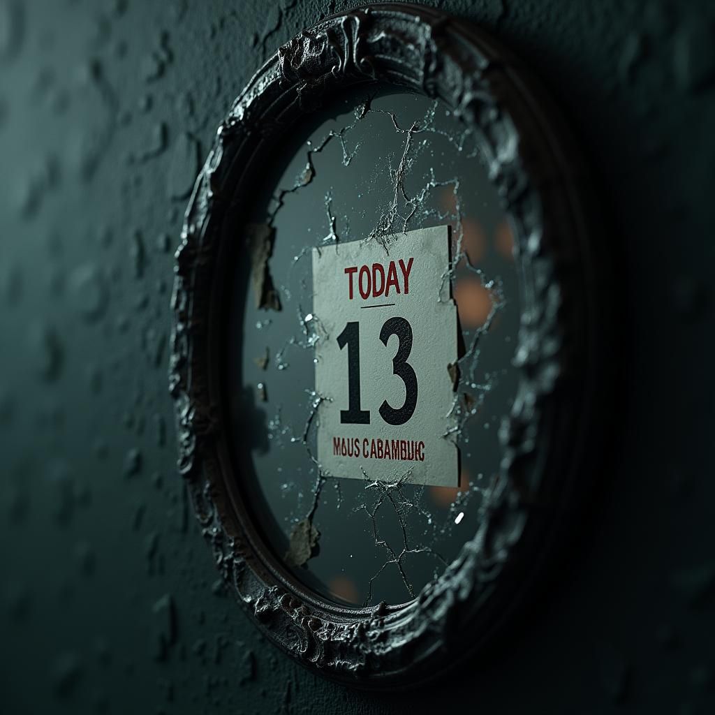 Eerie Friday the 13th Mirror Reflects Superstition