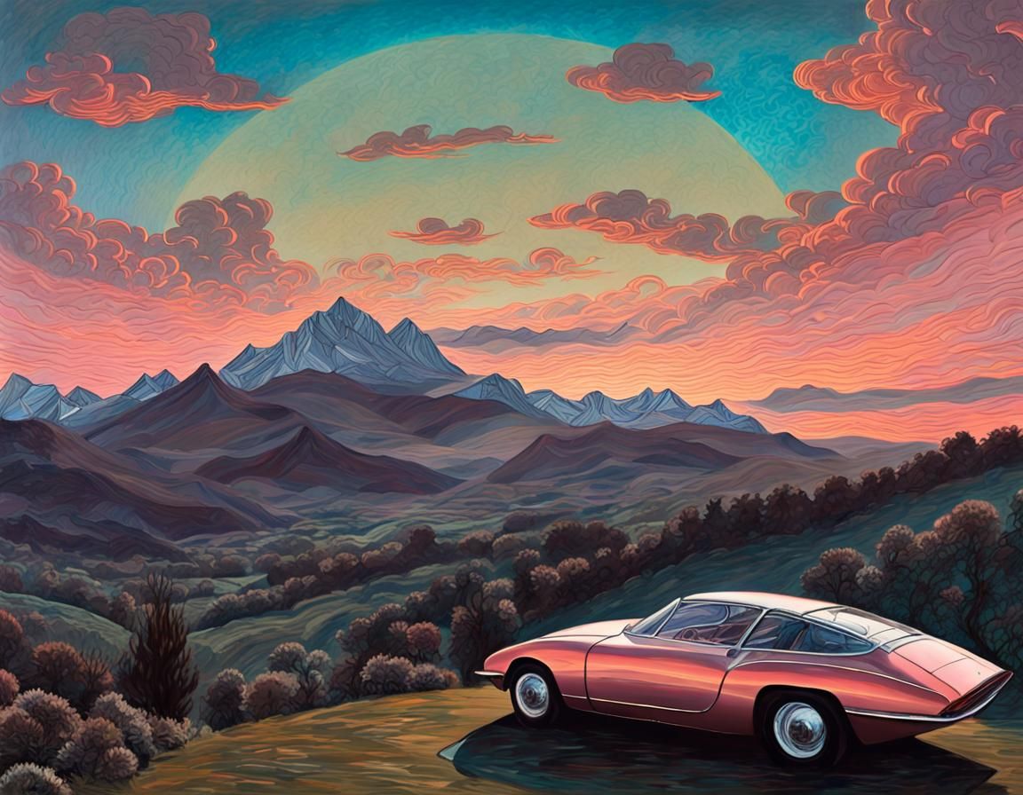 Namatjira Landscape with Retrofuturistic Elements