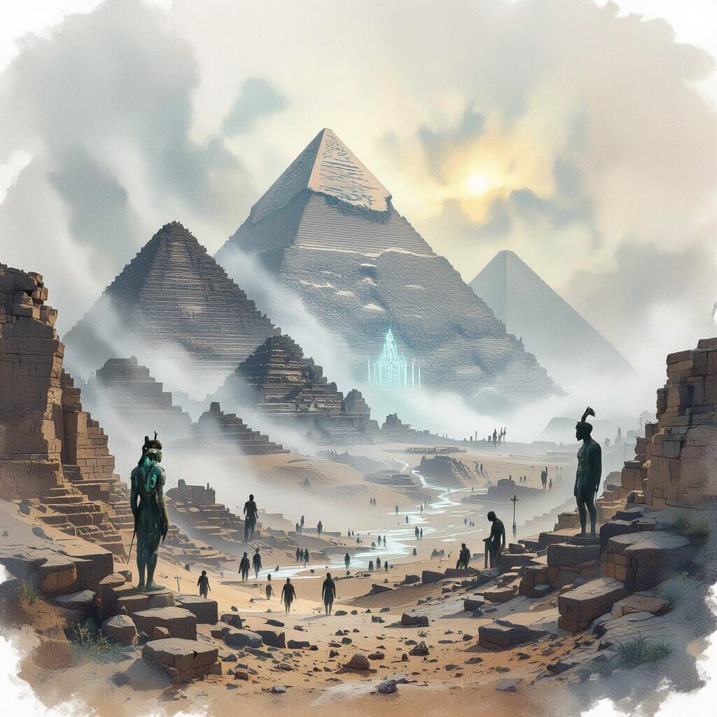 Bioluminescent Ruins of an Ancient Civilization