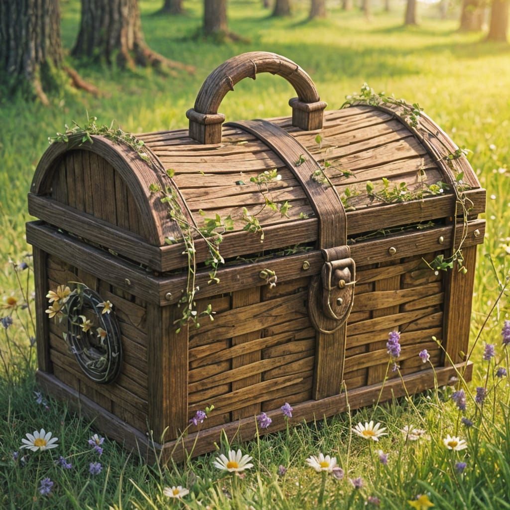 Floral Vine Picnic Box Camouflages Strongbox