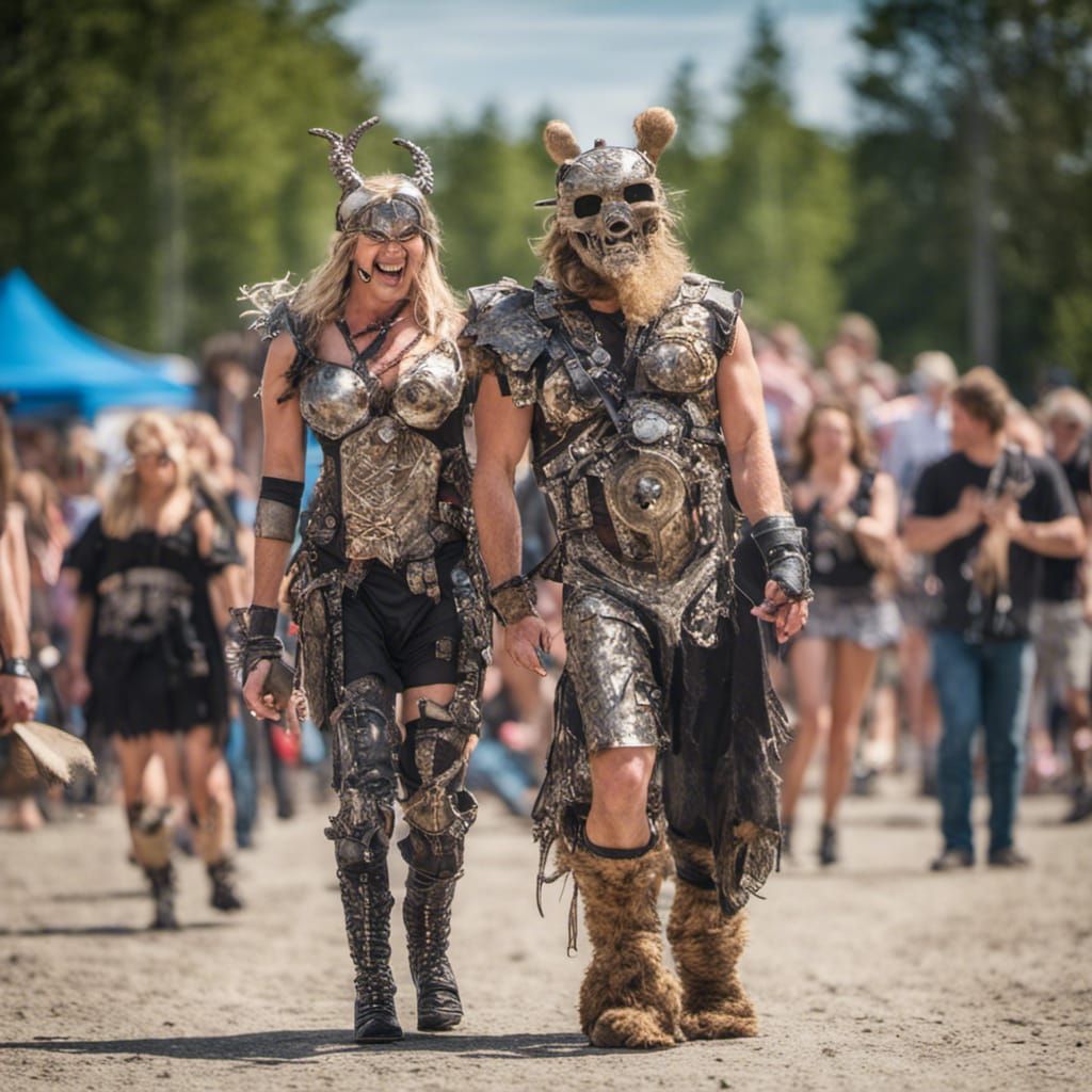 Costumed People at Finnish Metal Festival