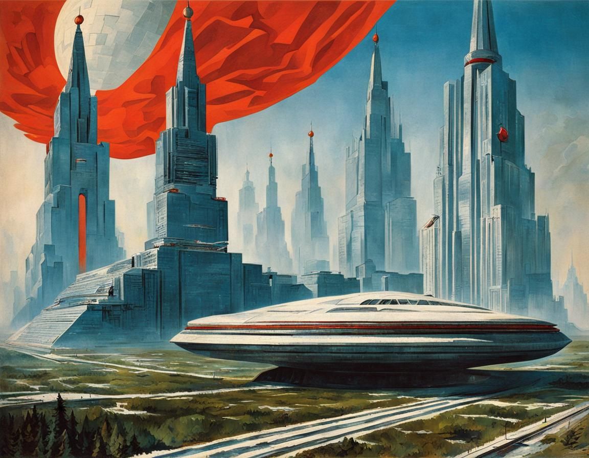 Soviet Futuristic Album Cover Art