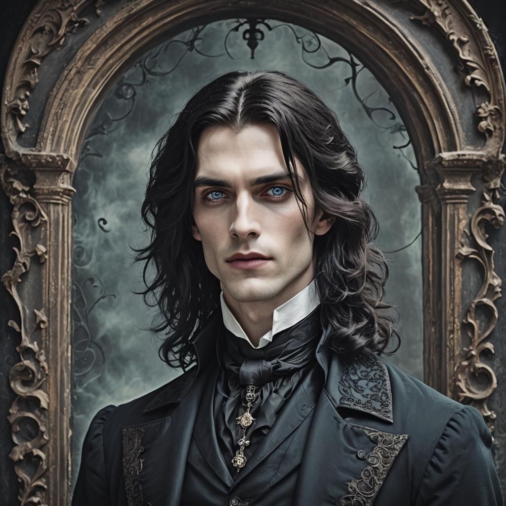 Handsome Vampire in Victorian Attire