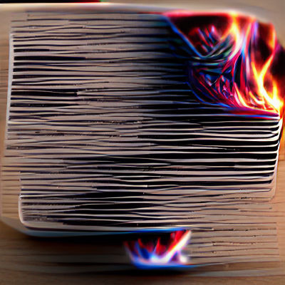 Burning Playing Cards in a Fiery Inferno