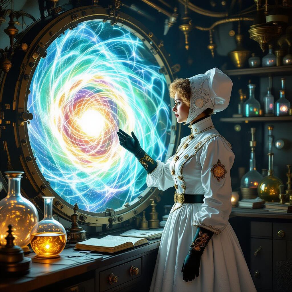 Marie Curie's Glowing Element Discovery: Steampunk Laborator...