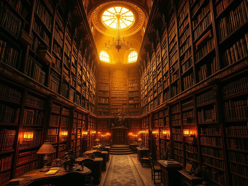 Enchanted Library of Ancient Tomes and Secrets