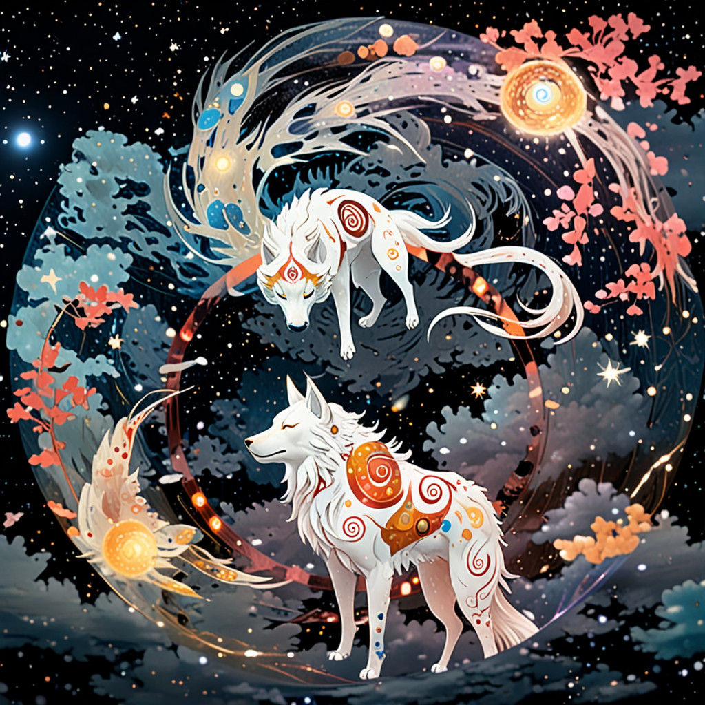 Mythical Japanese Twins Emerge from Swirling Galaxies in Dre...
