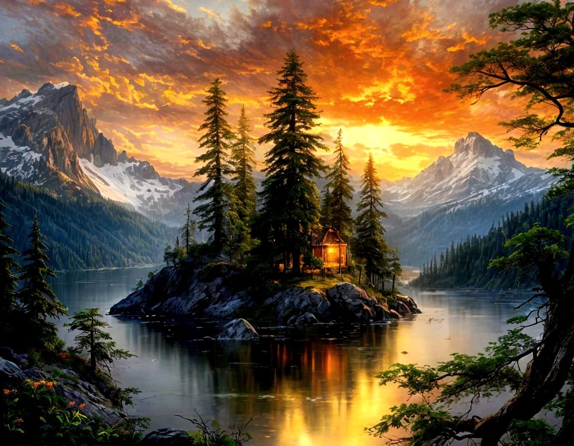 Sunrise at the Cabin