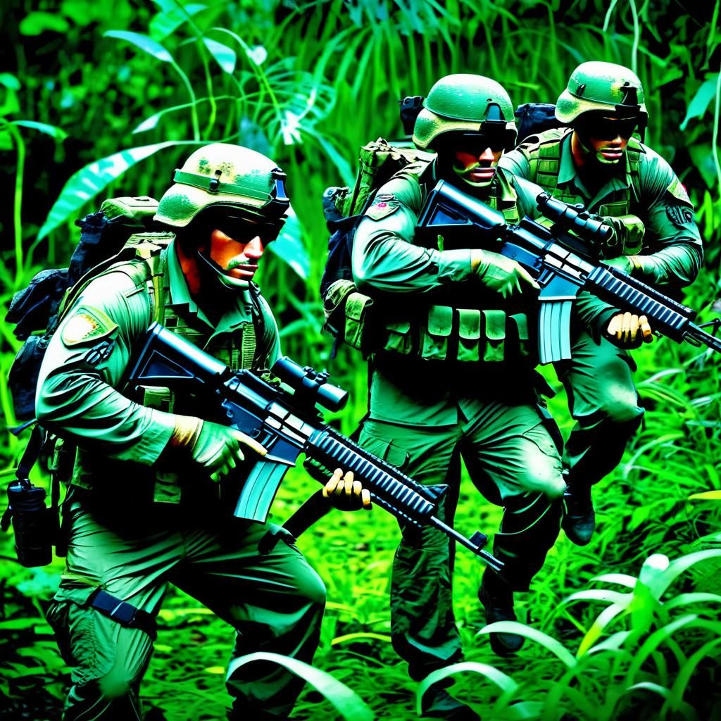 Army Rangers in Jungle Environment