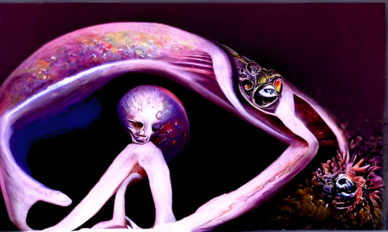 Surreal Alien Entity Casting Cosmic Spells