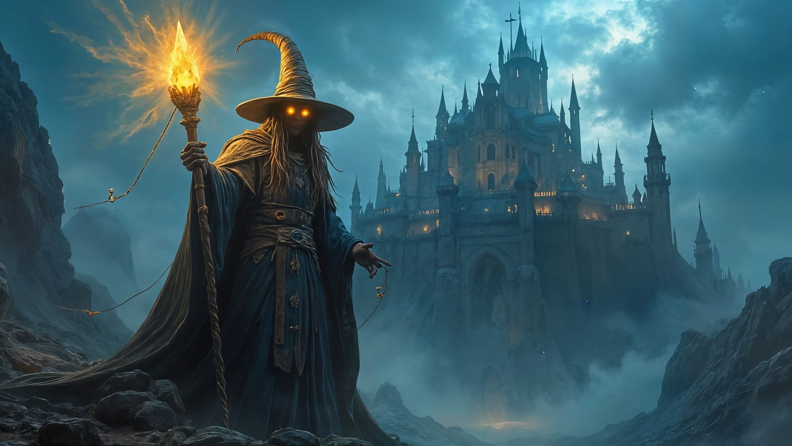 Dark Fantasy Wizard Confronts Camelot