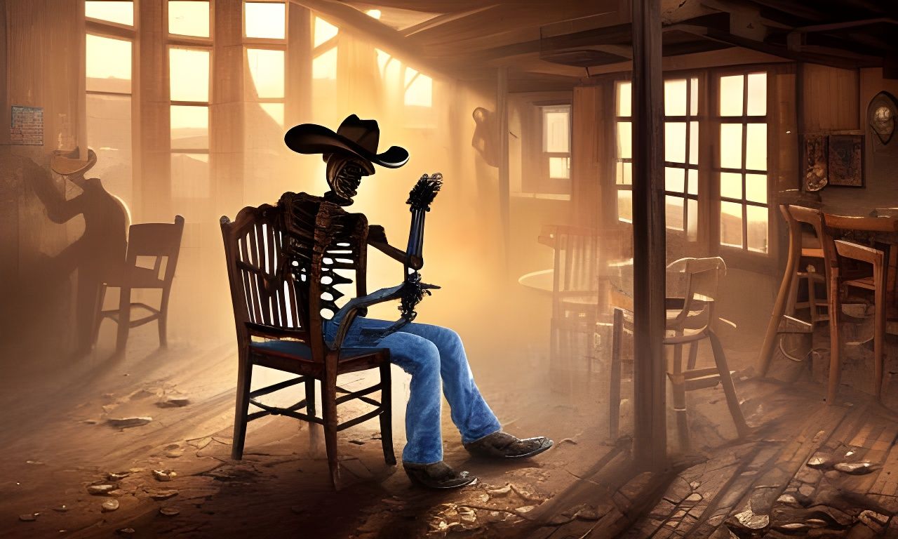 Well attended abandoned saloon 🤠 "Wild Skull" 💀