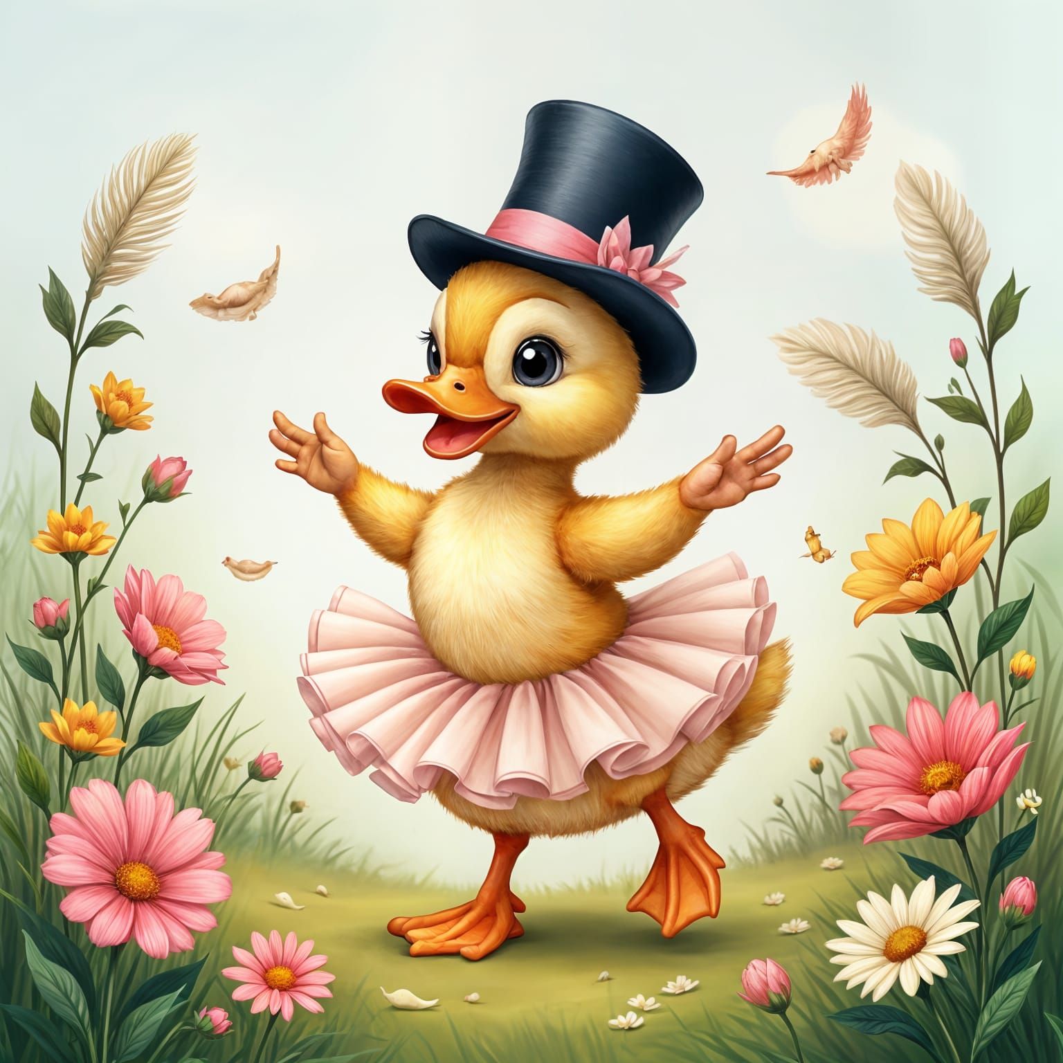 Dancing Duckling: An AI-Generated Image