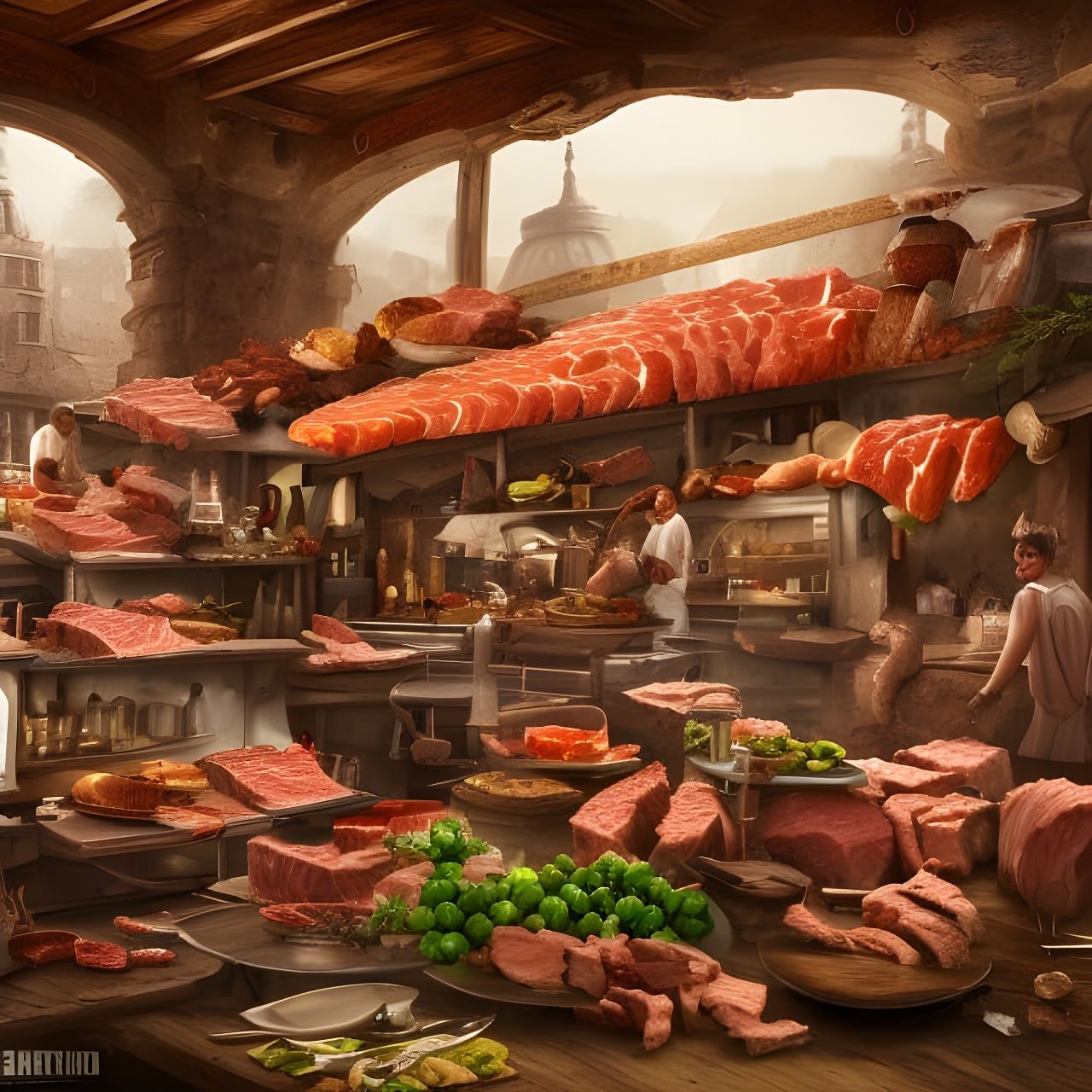 Meat House: Hyperdetailed Matte Painting