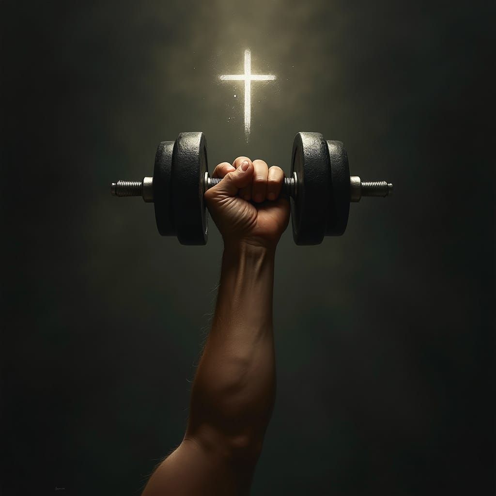 Strength and Devotion in Chiaroscuro Style