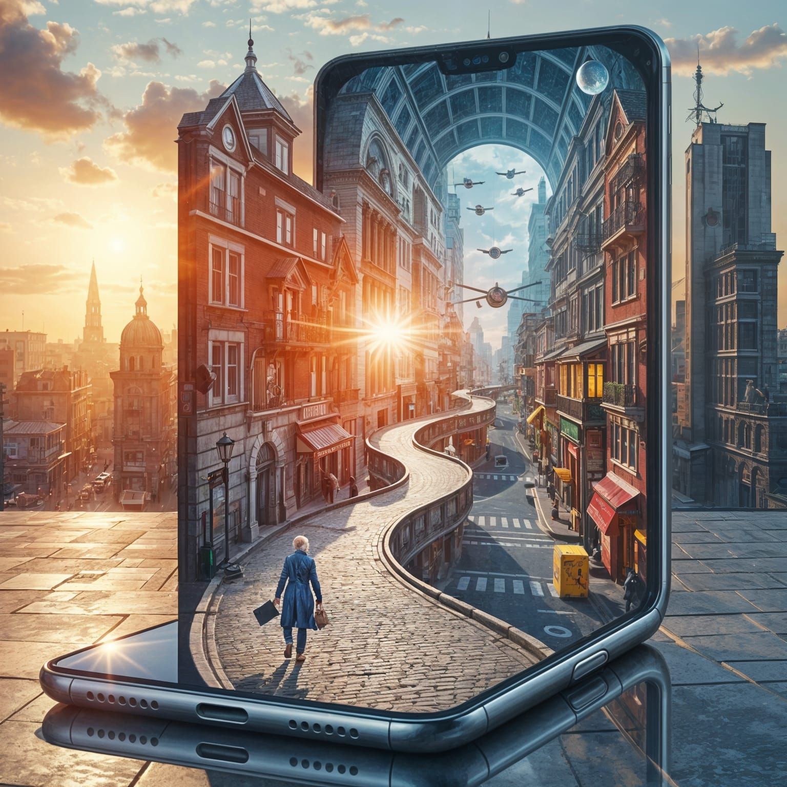 Timeless Smartphone Portal Unveils Ancient and Futuristic Wo...