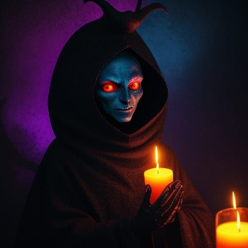 Eerie Boohbah Figure in Dark Room: Surrealist Art